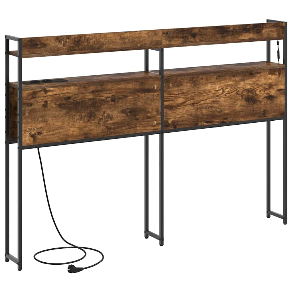 vidaXL Κεφαλάρι Αποθήκης Καπνιστή δρυς 135 cm Επεξεργασμένο ξύλο