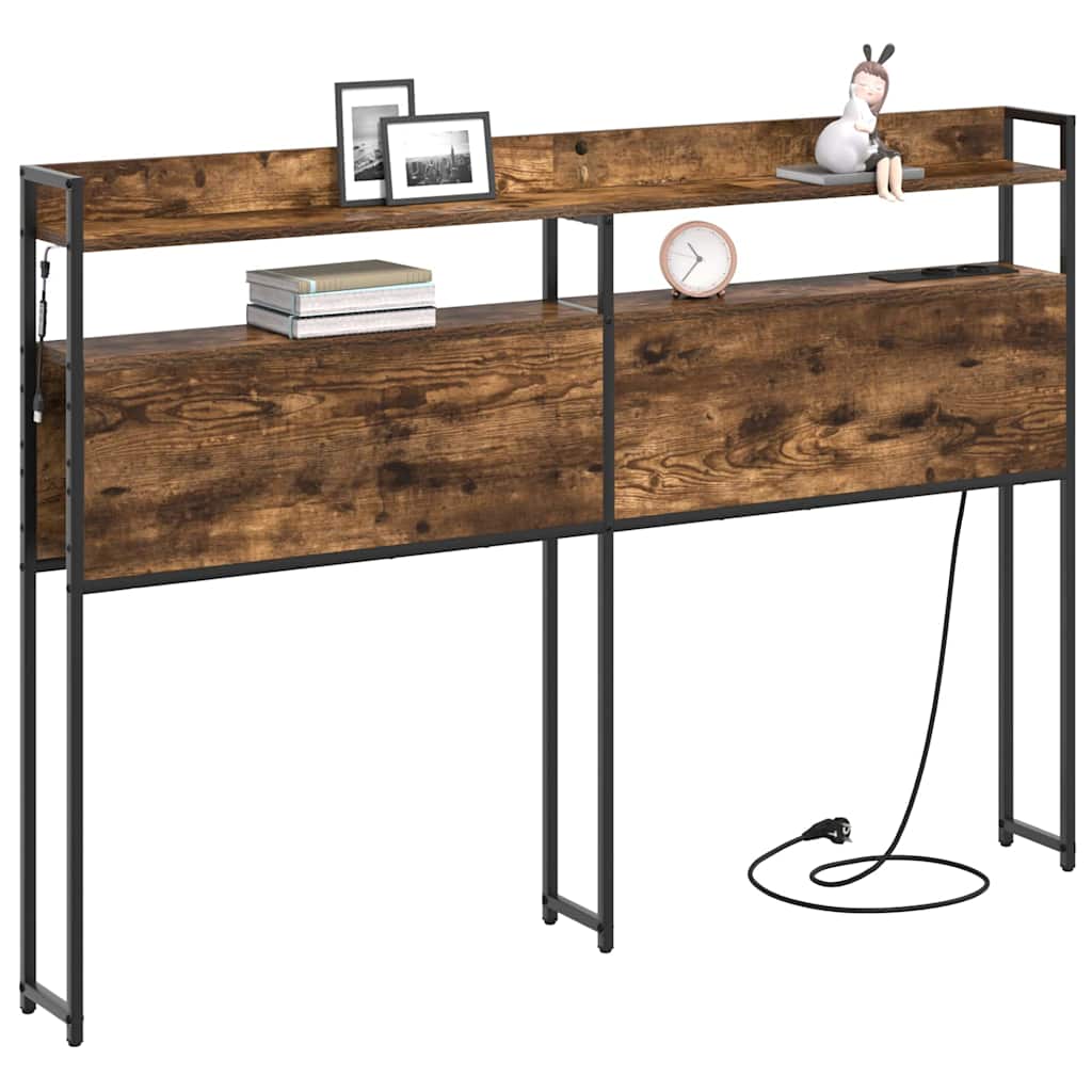 vidaXL Κεφαλάρι Αποθήκης Καπνιστή δρυς 135 cm Επεξεργασμένο ξύλο