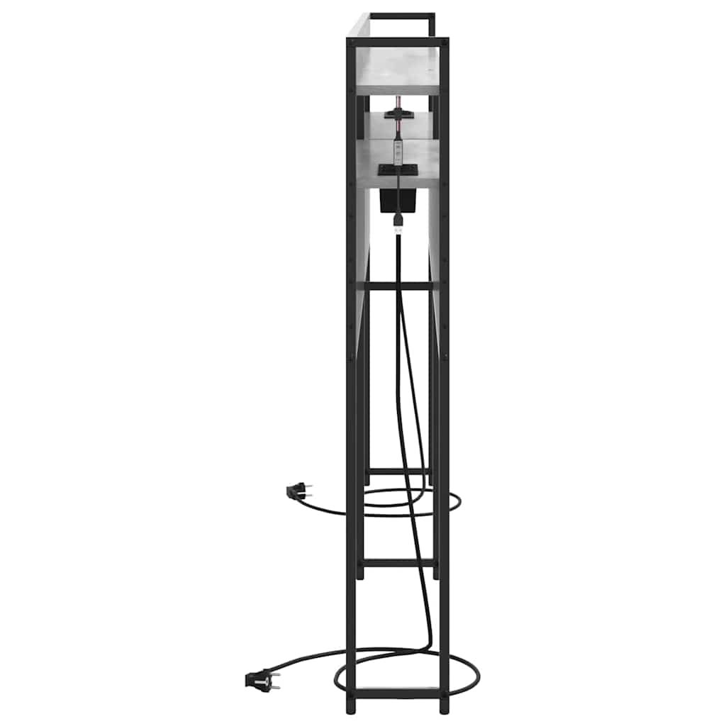 vidaXL Κεφαλάρι Αποθήκης με ράφι Γκρι sonoma 200 cm Επεξεργασμένο ξύλο