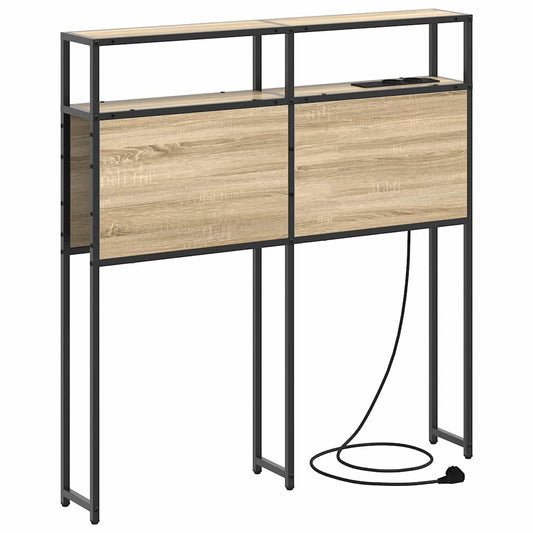 vidaXL Κεφαλάρι Αποθήκης με ράφι Sonoma Δρυς 80 cm Επεξεργασμένο ξύλο