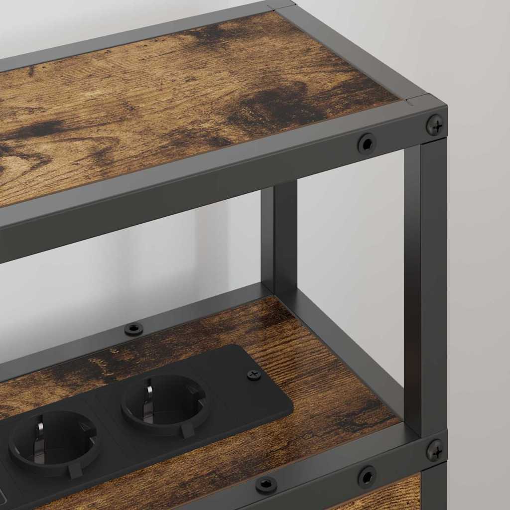 vidaXL Κεφαλάρι Αποθήκης Καπνιστή δρυς 80 cm Επεξεργασμένο ξύλο