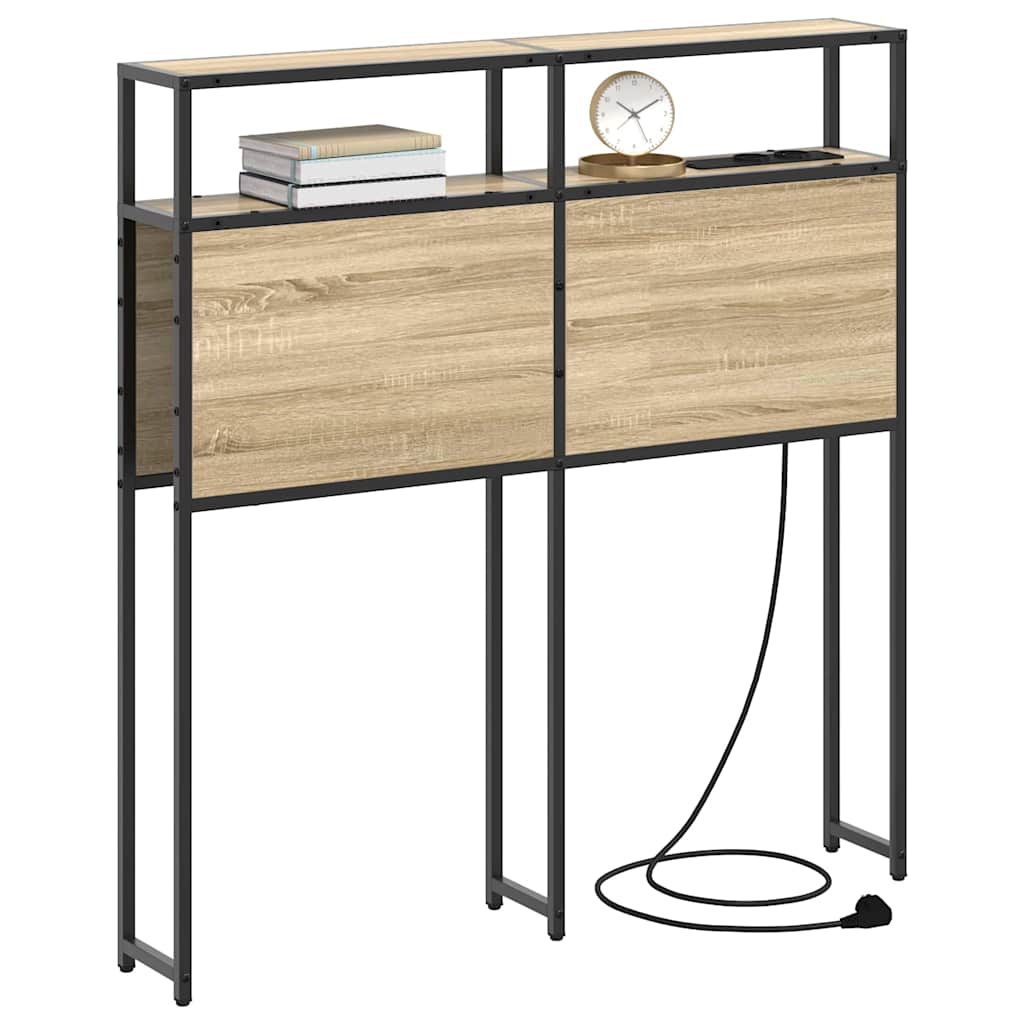 vidaXL Κεφαλάρι Αποθήκης με ράφι Sonoma Δρυς 90 cm Επεξεργασμένο ξύλο