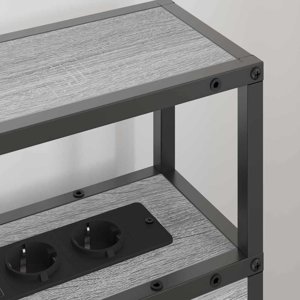 vidaXL Κεφαλάρι Αποθήκης με ράφι Γκρι sonoma 90 cm Επεξεργασμένο ξύλο