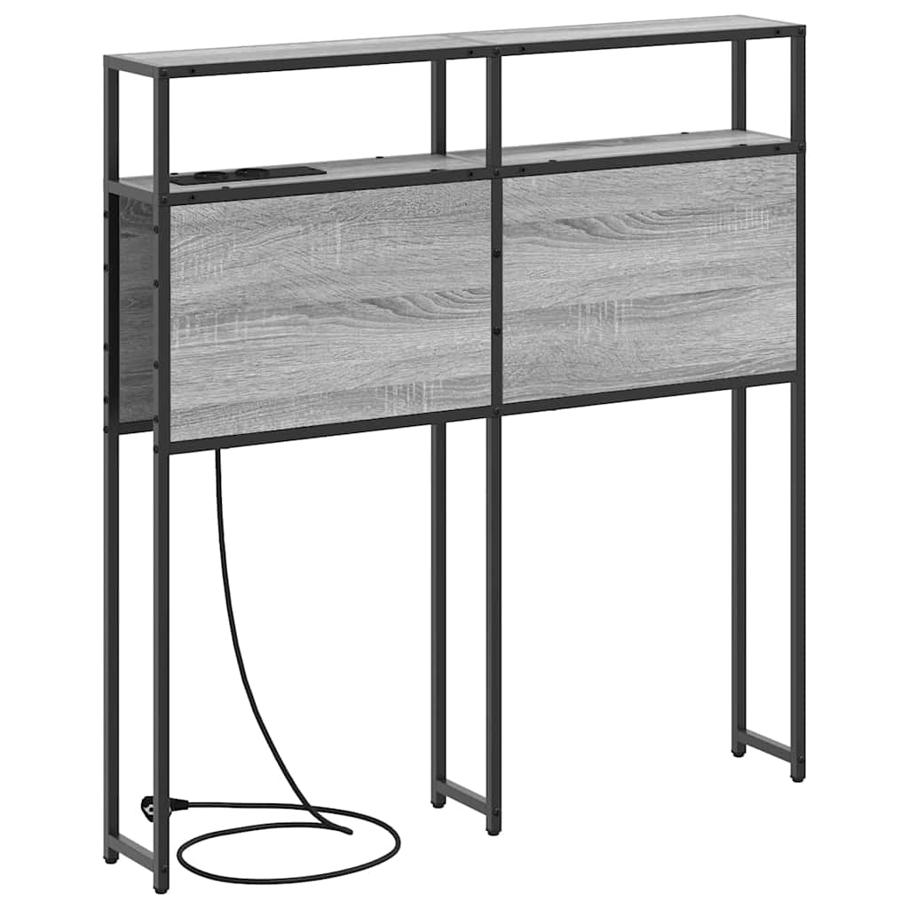 vidaXL Κεφαλάρι Αποθήκης με ράφι Γκρι sonoma 90 cm Επεξεργασμένο ξύλο