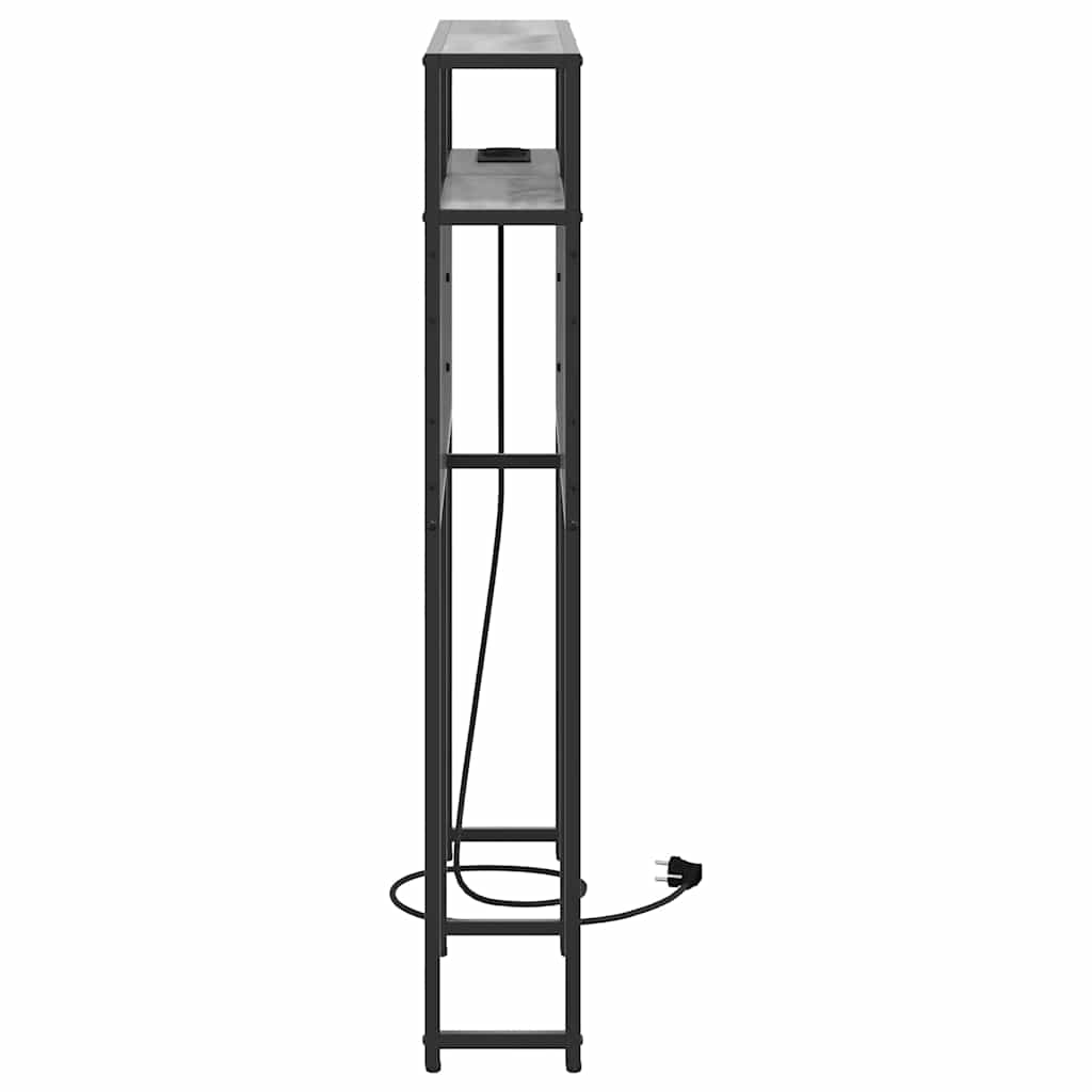 vidaXL Κεφαλάρι Αποθήκης με ράφι Γκρι sonoma 90 cm Επεξεργασμένο ξύλο