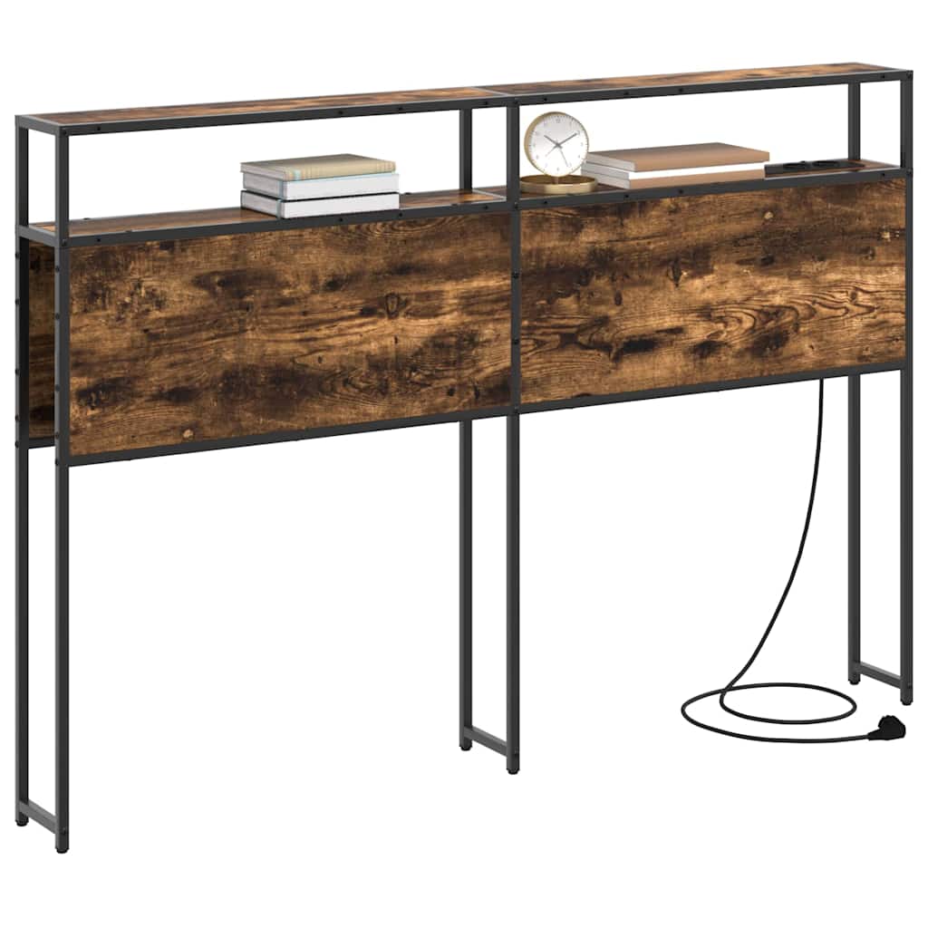 vidaXL Κεφαλάρι Αποθήκης Καπνιστή δρυς 120 cm Επεξεργασμένο ξύλο