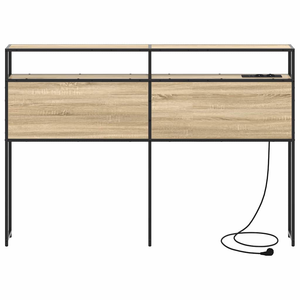 vidaXL Κεφαλάρι Αποθήκης με ράφι Sonoma Δρυς 135 cm Επεξεργασμένο ξύλο