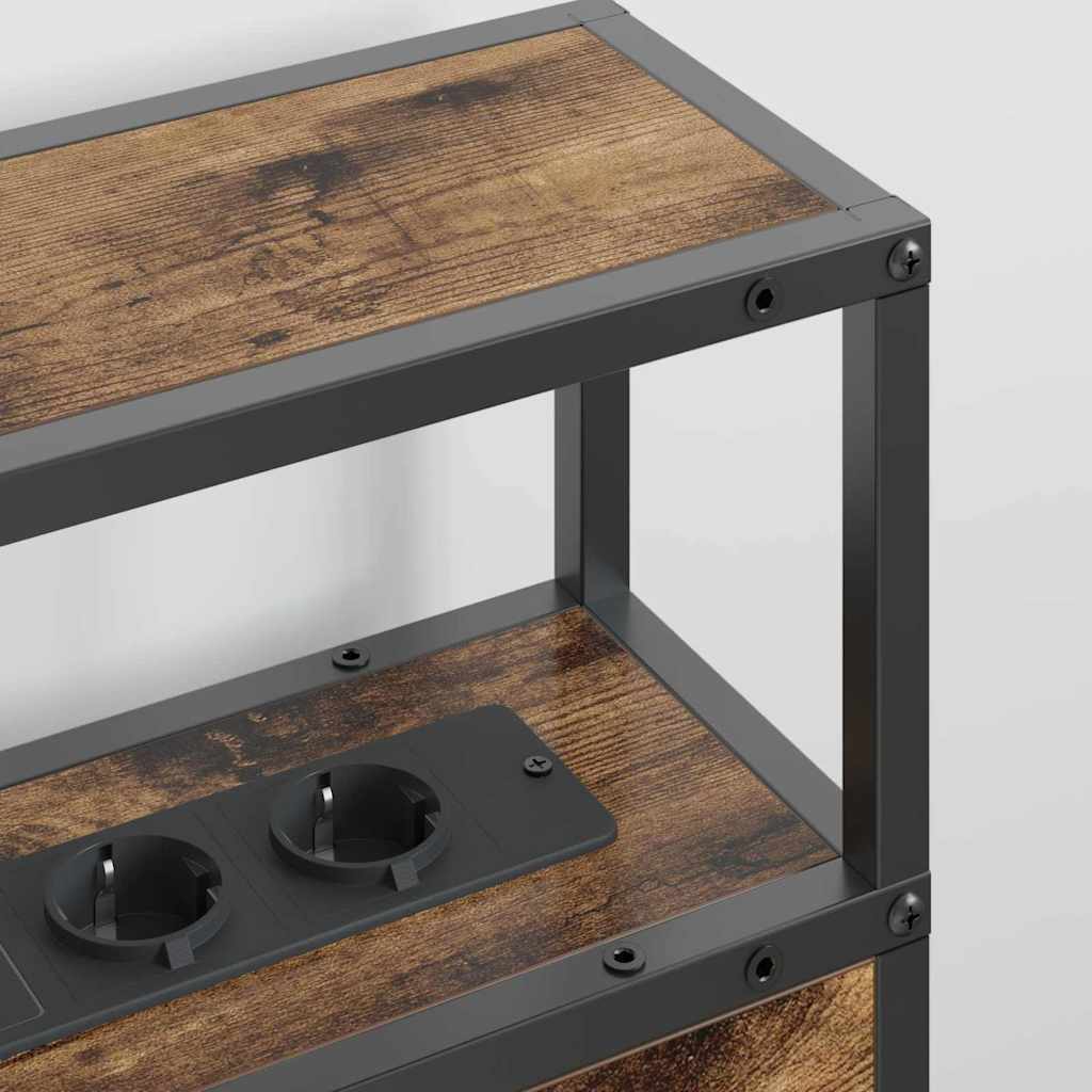 vidaXL Κεφαλάρι Αποθήκης Καπνιστή δρυς 135 cm Επεξεργασμένο ξύλο