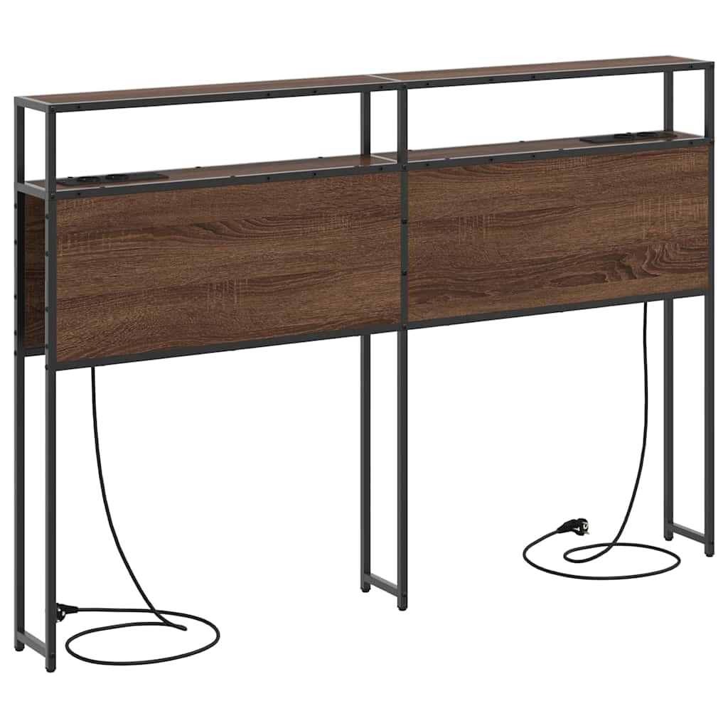 vidaXL Κεφαλάρι Αποθήκης με ράφι Καφέ δρυς 150 cm Επεξεργασμένο ξύλο