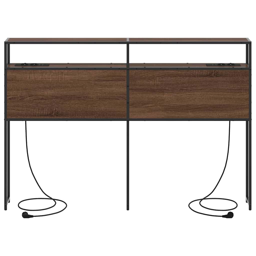 vidaXL Κεφαλάρι Αποθήκης με ράφι Καφέ δρυς 150 cm Επεξεργασμένο ξύλο