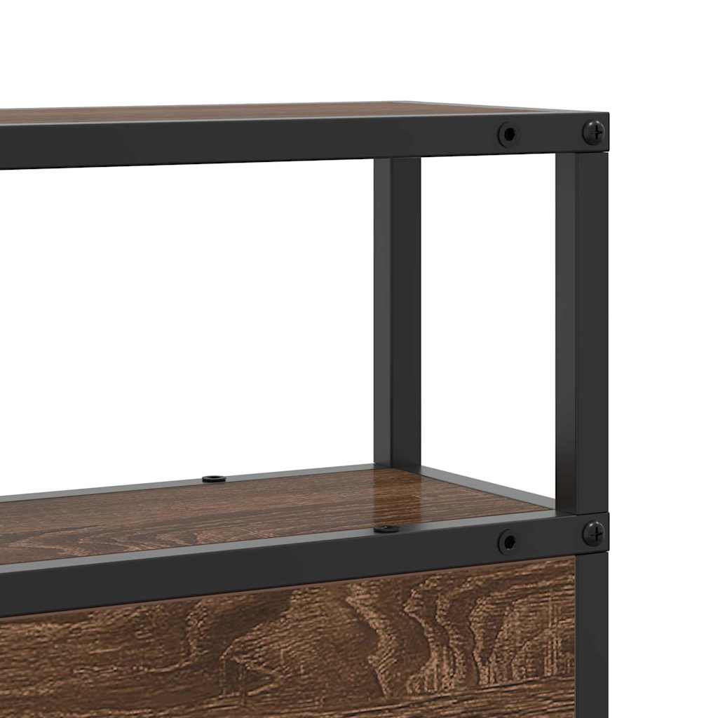 vidaXL Κεφαλάρι Αποθήκης με ράφι Καφέ δρυς 160 cm Επεξεργασμένο ξύλο