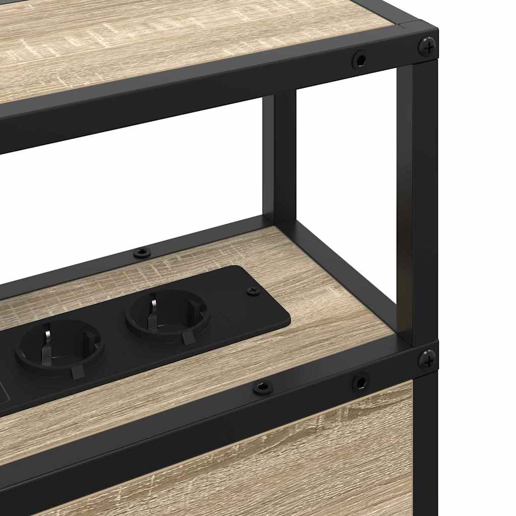 vidaXL Κεφαλάρι Αποθήκης με ράφι Sonoma Δρυς 200 cm Επεξεργασμένο ξύλο