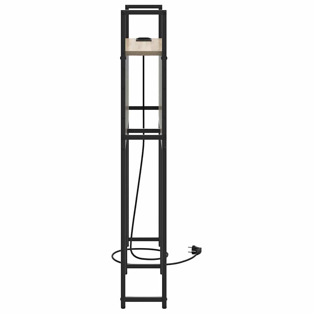 vidaXL Κεφαλάρι Αποθήκης με Σταθμό Φόρτισης με ράφι Sonoma Δρυς 90 cm