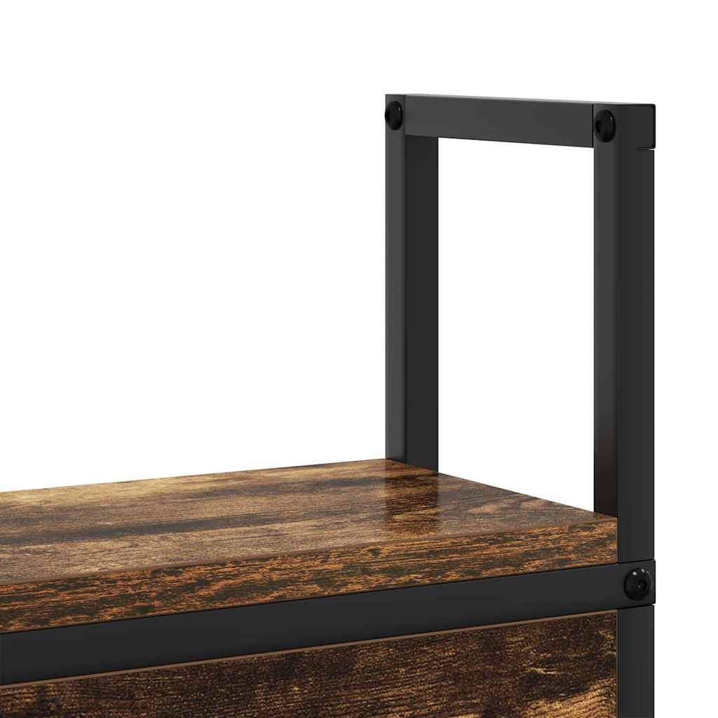 vidaXL Κεφαλάρι Αποθήκης με Σταθμό Φόρτισης Καπνιστή δρυς 100 cm