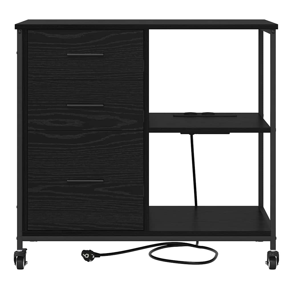vidaXL Ντουλάπα με Σταθμό Φόρτισης 76 x 41 x 72 cm Επεξεργασμένο Ξύλο