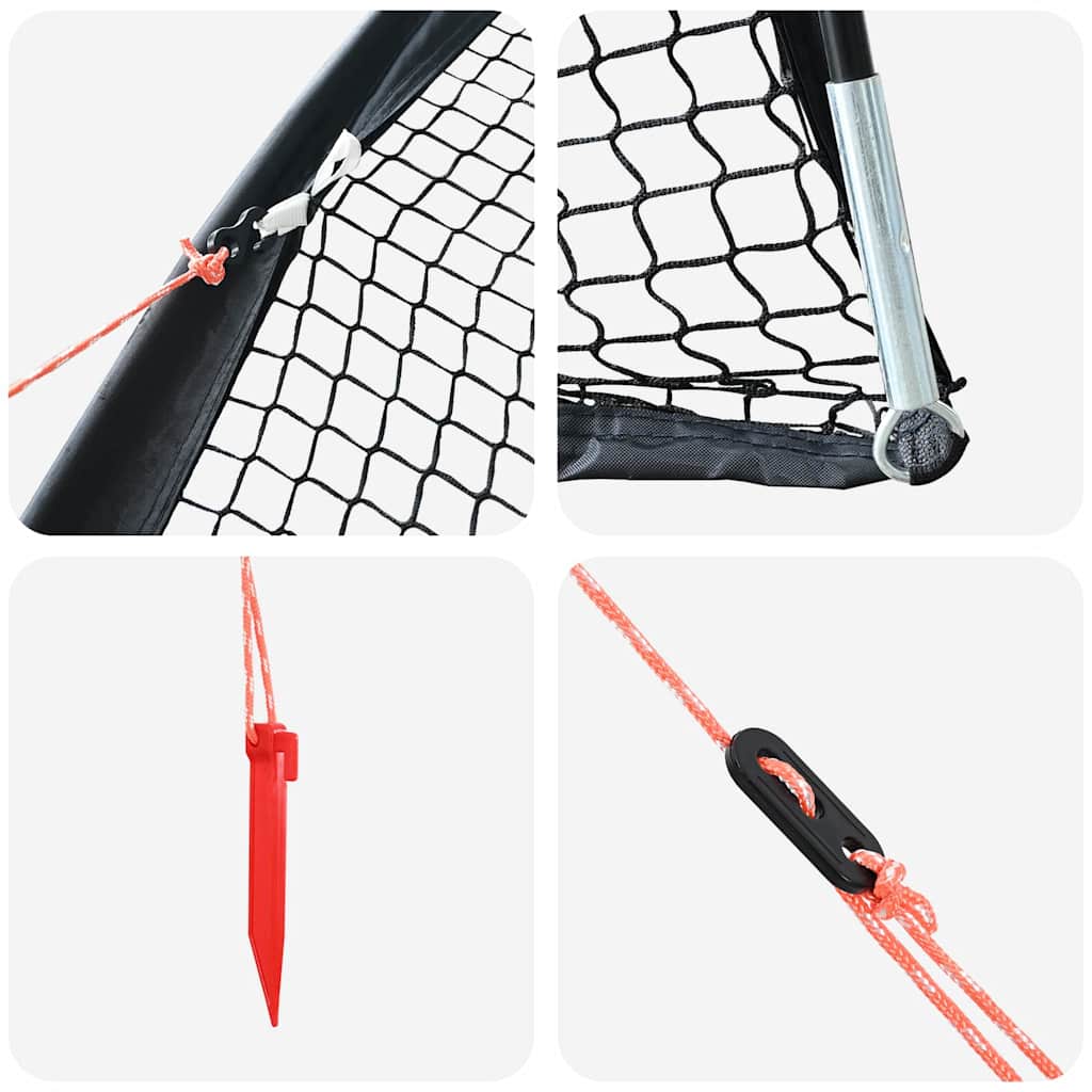 vidaXL Μπέιζμπολ & Σόφτμπολ Μαύρο 702 x 369,5 x 243,5 cm Πολυεστέρας