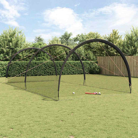 vidaXL Μπέιζμπολ & Σόφτμπολ Μαύρο 702 x 369,5 x 243,5 cm Πολυεστέρας