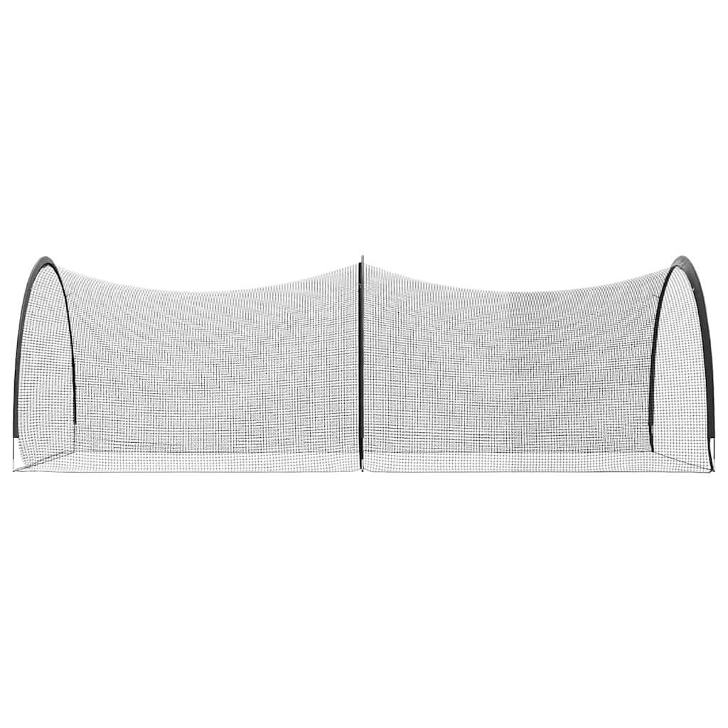 vidaXL Μπέιζμπολ & Σόφτμπολ Μαύρο 702 x 369,5 x 243,5 cm Πολυεστέρας