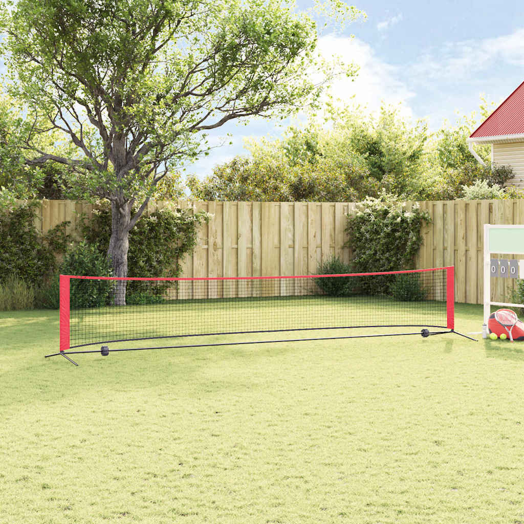 vidaXL Δίχτυ Τένις Μαύρο και κόκκινο 494.5 x 90 x 87 εκ. Πολυεστέρας