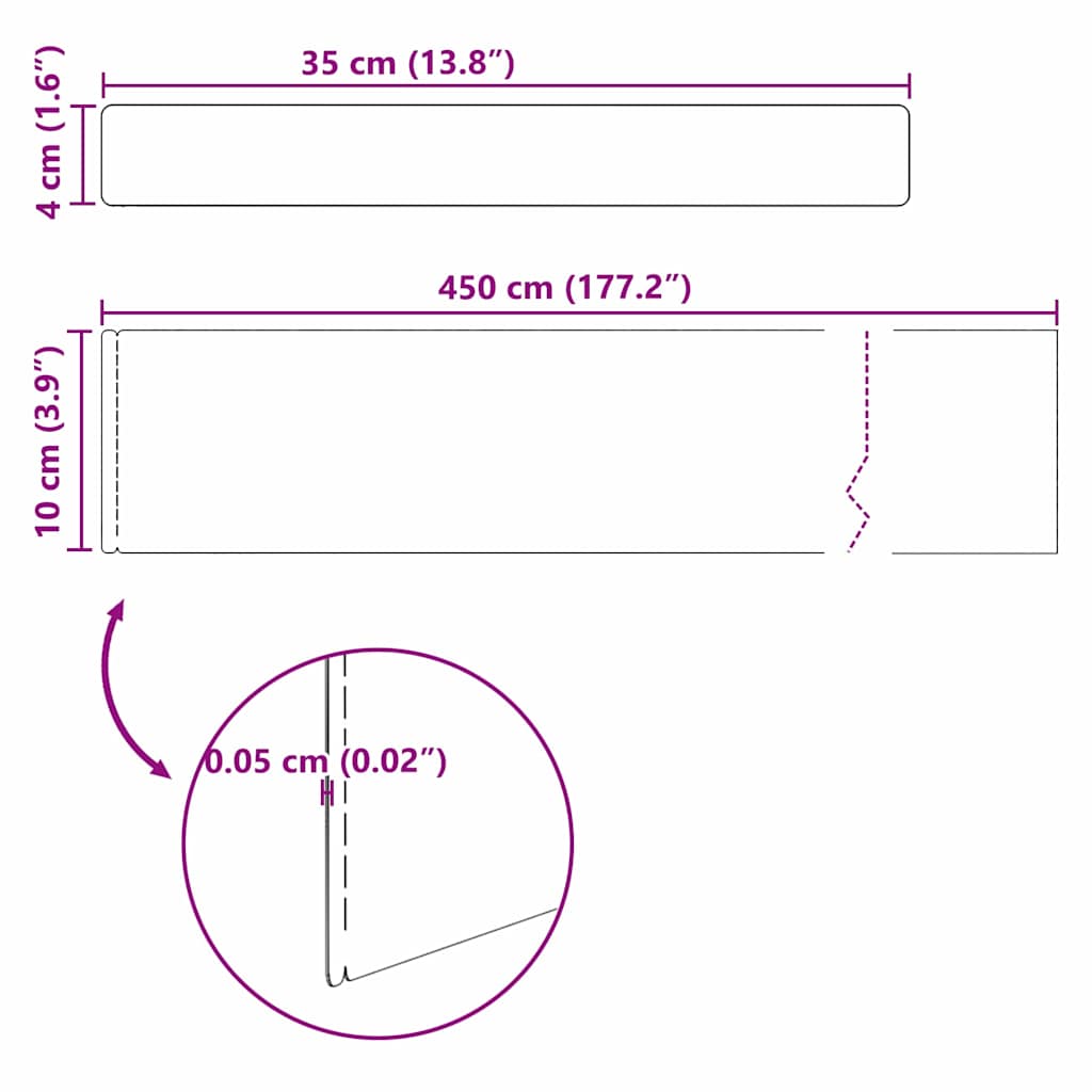 vidaXL Φράχτης Κήπου 4 pcs Ασημί 450 x 10 εκ Ανοξείδωτο ατσάλι