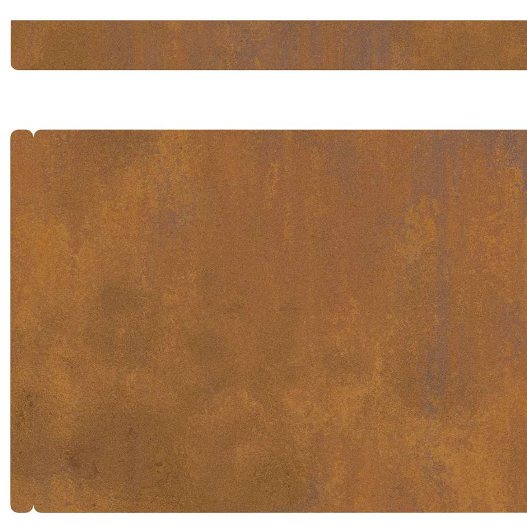 vidaXL Φράχτης Κήπου 4 pcs Σκ rusty 450 x 15 εκ