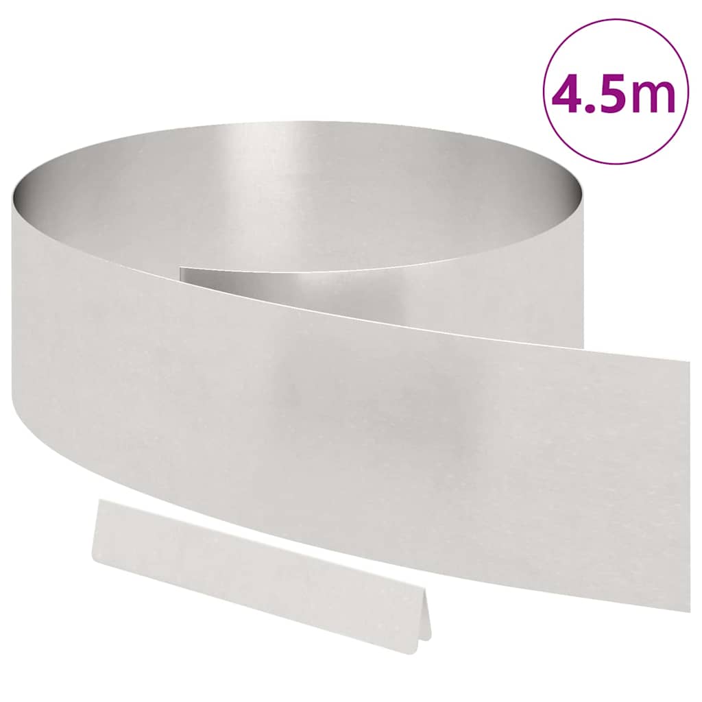 vidaXL Φράχτης Κήπου Ασημί 450 x 20 εκ Ανοξείδωτο ατσάλι