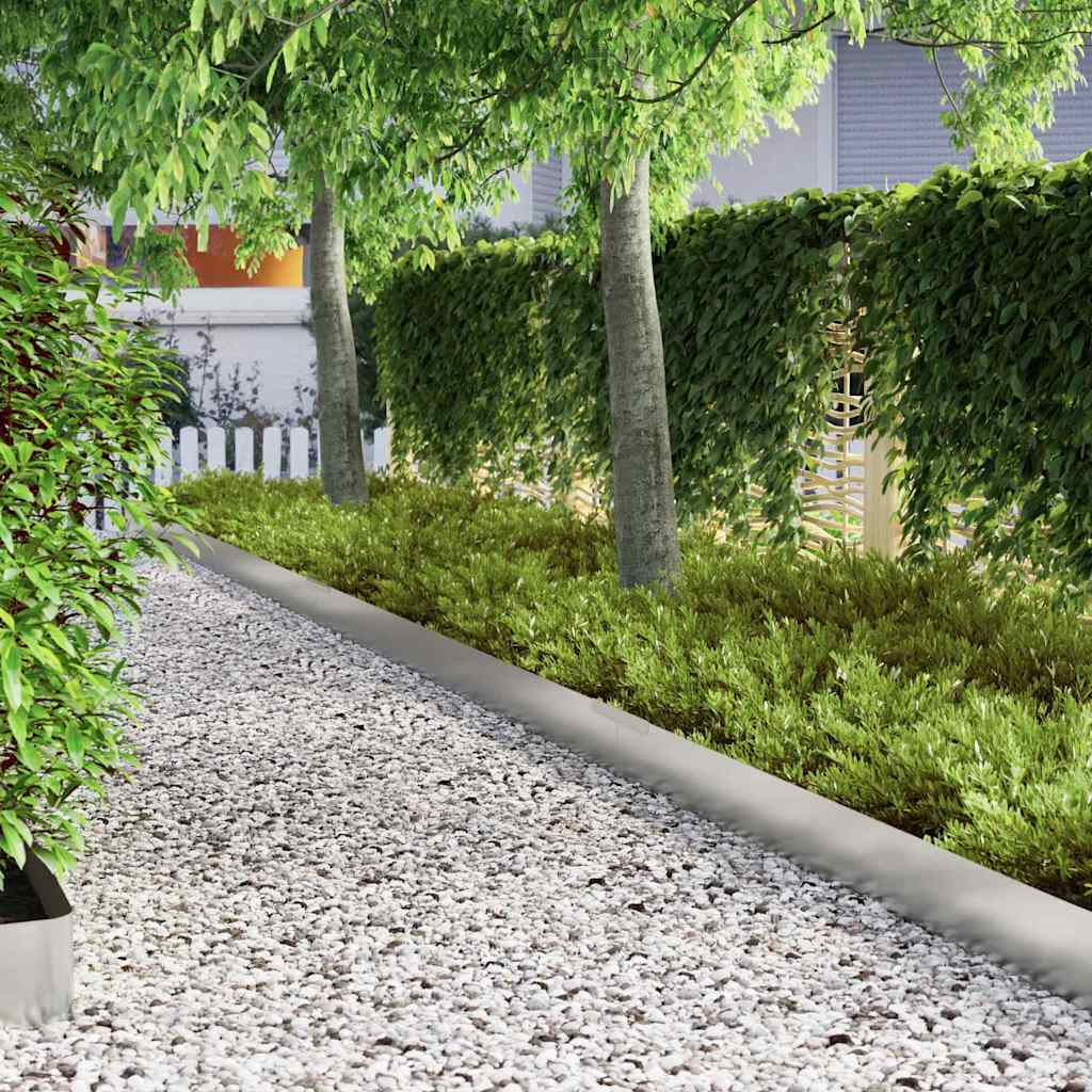 vidaXL Φράχτης Κήπου 4 pcs Ασημί 450 x 20 εκ Γαλβανισμένος χάλυβας