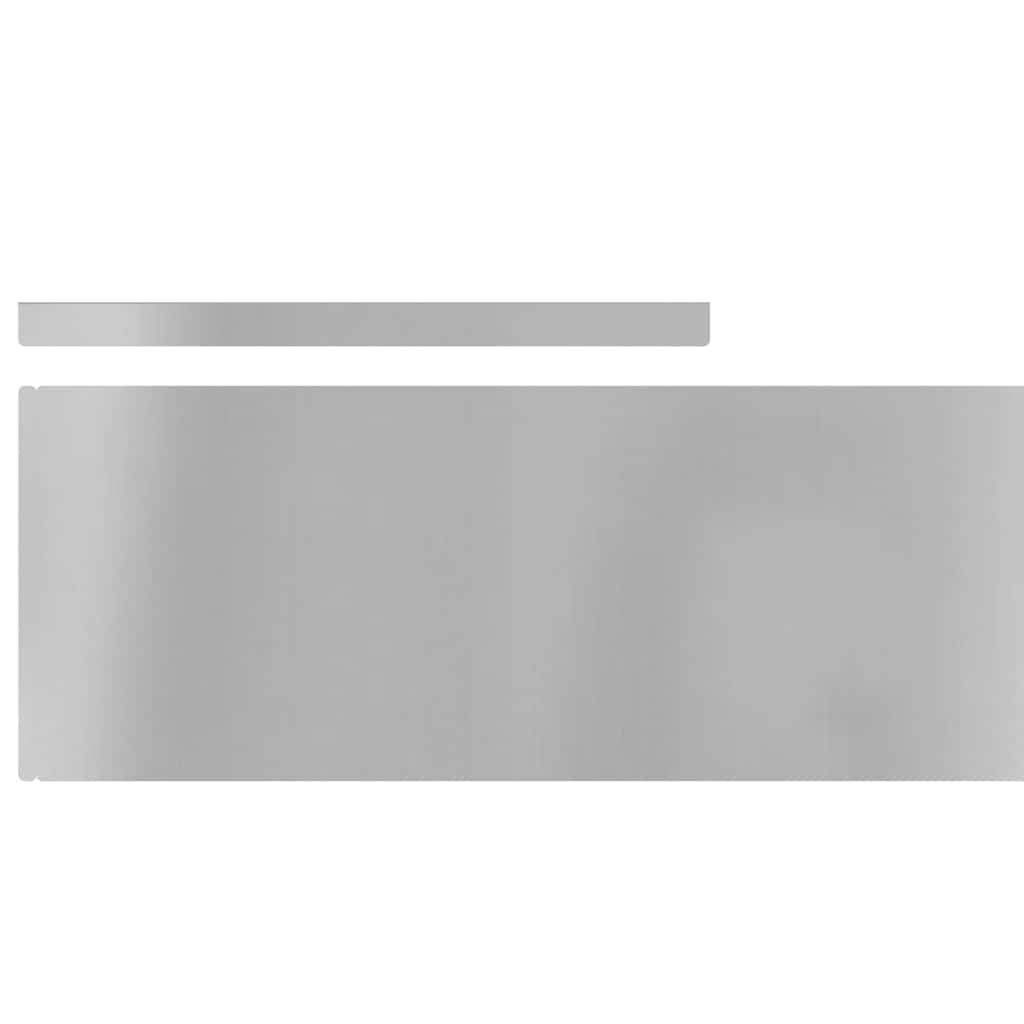 vidaXL Φράχτης Κήπου 4 pcs Ασημί 450 x 20 εκ Γαλβανισμένος χάλυβας