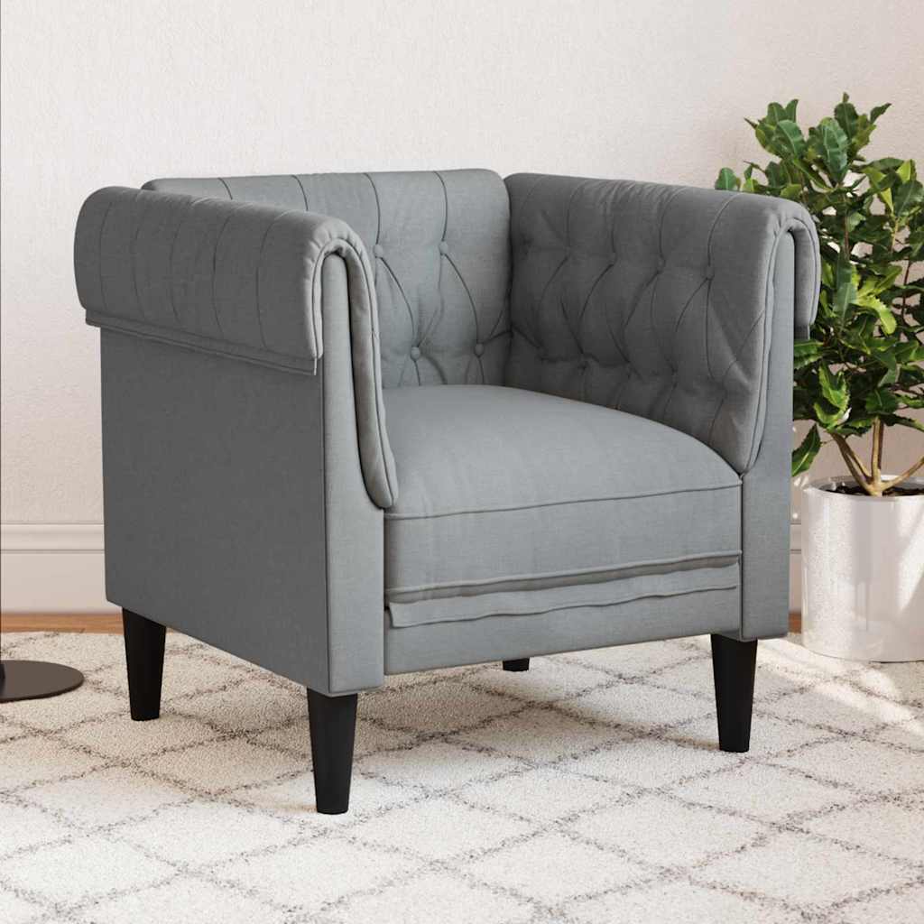 vidaXL Καναπές Ανοιχτό γκρι 78,5 x 74,5 x 74,5 εκατοστά Πολυεστέρας