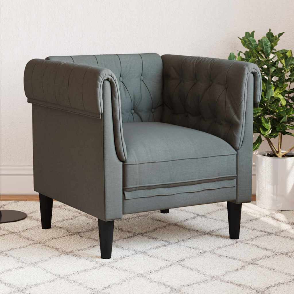 vidaXL Καναπές Σκούρο Γκρι 78,5 x 74,5 x 74,5 εκατοστά Πολυεστέρας