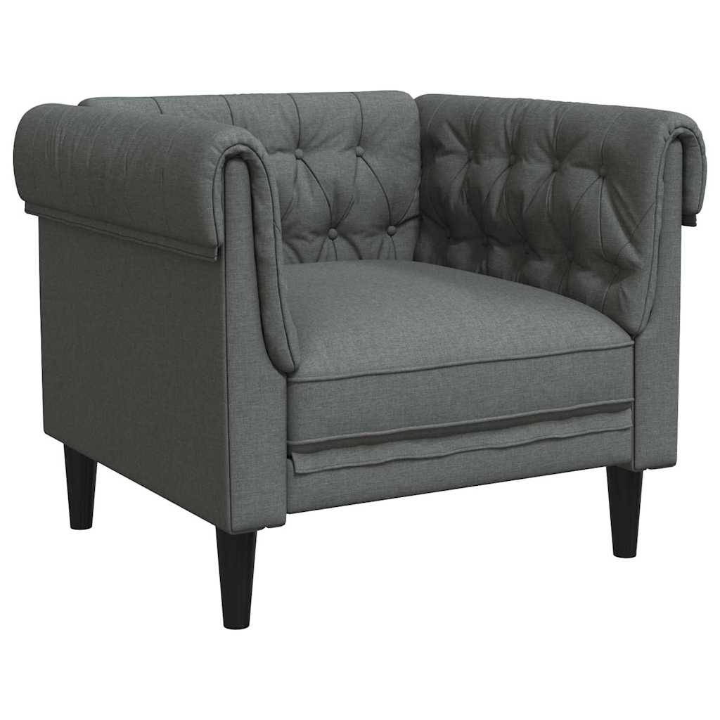 vidaXL Καναπές Σκούρο Γκρι 78,5 x 74,5 x 74,5 εκατοστά Πολυεστέρας