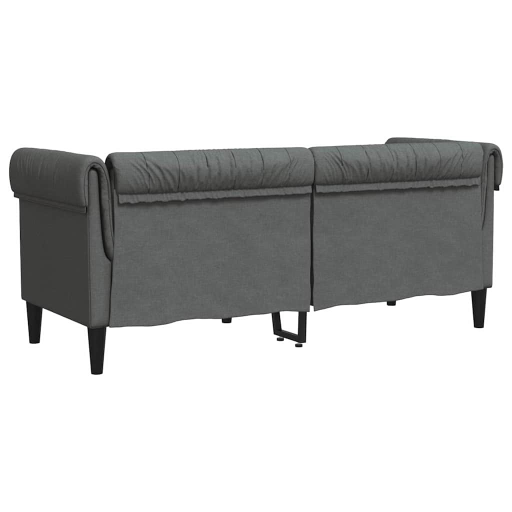 vidaXL Καναπές Σκούρο Γκρι 182,5 x 74,5 x 74,5 εκατοστά Πολυεστέρας
