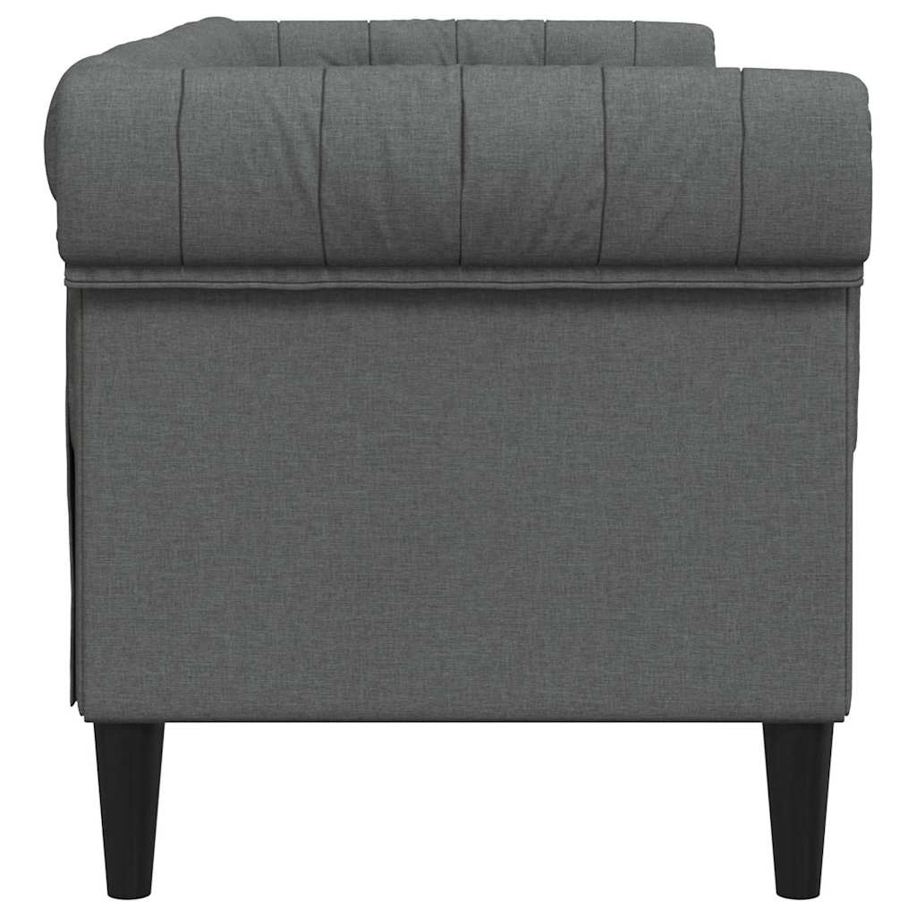 vidaXL Καναπές Σκούρο Γκρι 182,5 x 74,5 x 74,5 εκατοστά Πολυεστέρας