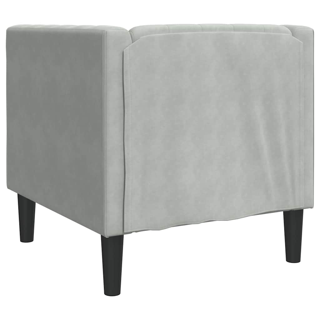 vidaXL Καναπές Ανοιχτό γκρι 74,5 x 71 x 70,5 εκ. Βελούδο
