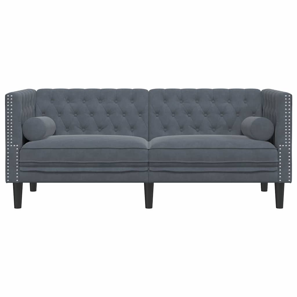 vidaXL Καναπές Σκούρο Γκρι 174 x 74,5 x 70,5 εκ. Βελούδο