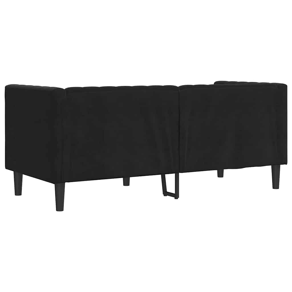 vidaXL Καναπές Μαύρο 174 x 74,5 x 70,5 εκ. Βελούδο