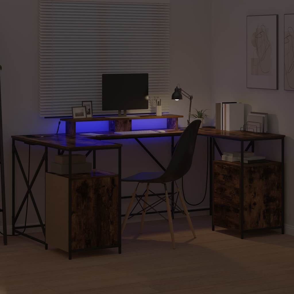 vidaXL Γραφείο Καπνιστή δρυς 182 x 101 x 87.5 εκ Επεξεργασμένο ξύλο