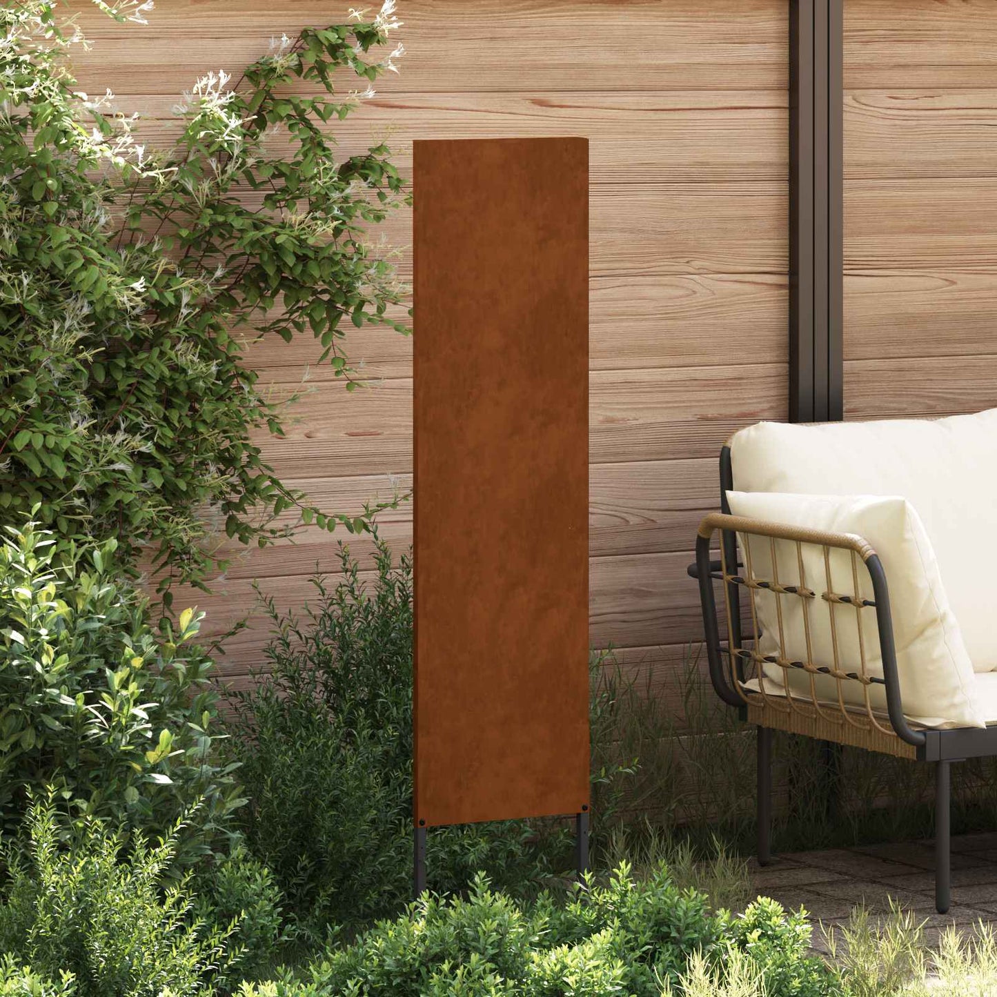 vidaXL Οθόνη Ιδιωτικότητας Κήπου Σκ rusty 32 χ 140 εκ