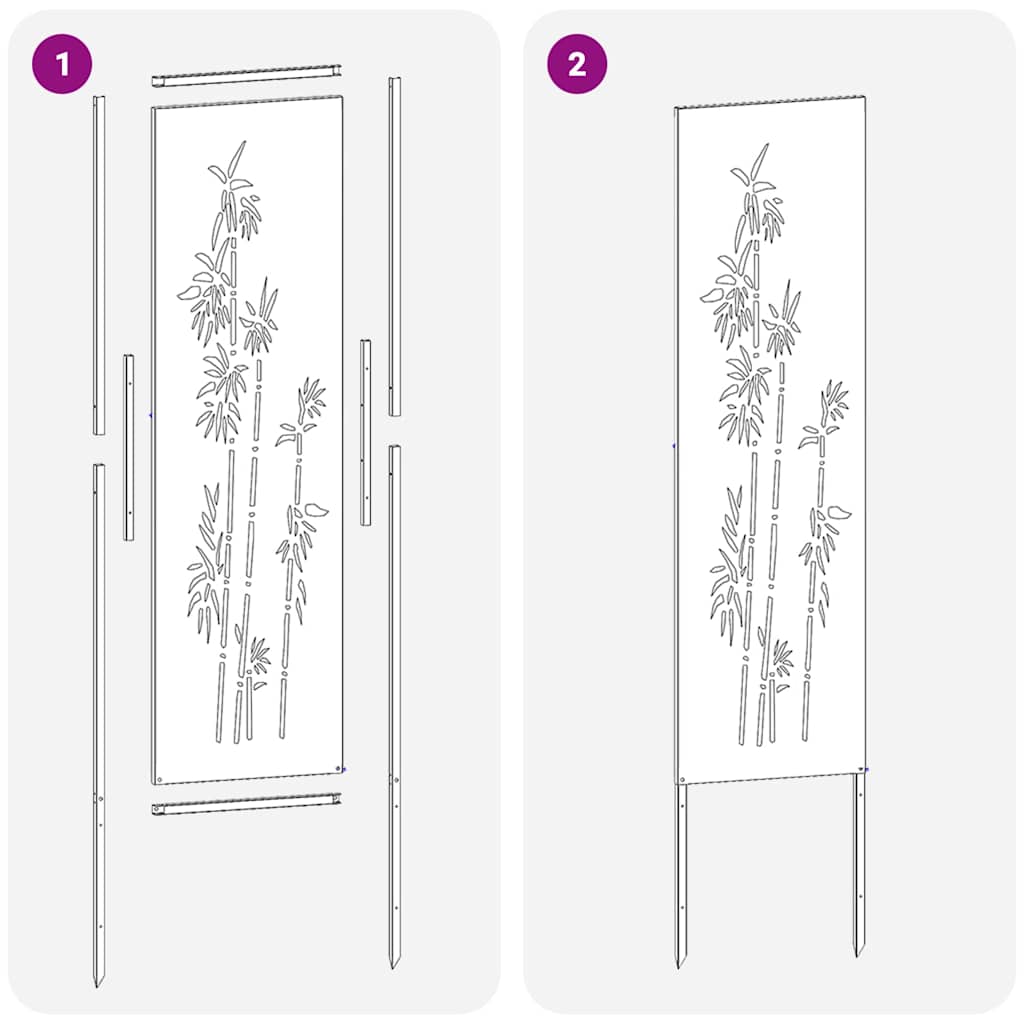 vidaXL Οθόνη Ιδιωτικότητας Κήπου Floral Λαδί 32 χ 140 εκ