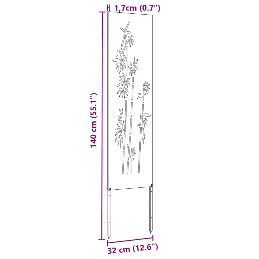 vidaXL Οθόνη Ιδιωτικότητας Κήπου Floral Λαδί 32 χ 140 εκ