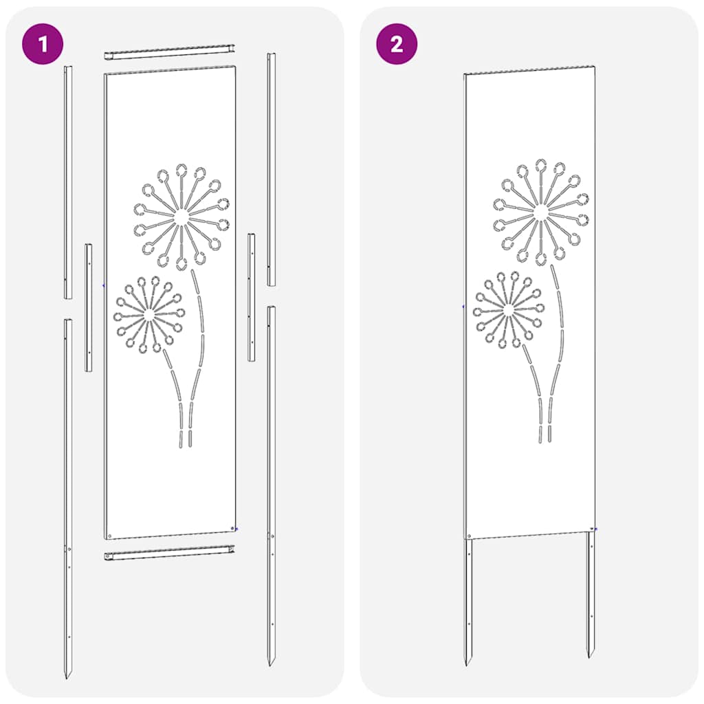 vidaXL Οθόνη Ιδιωτικότητας Κήπου Μαιανδρικό σχέδιο Ανθρακί 32 χ 140 εκ