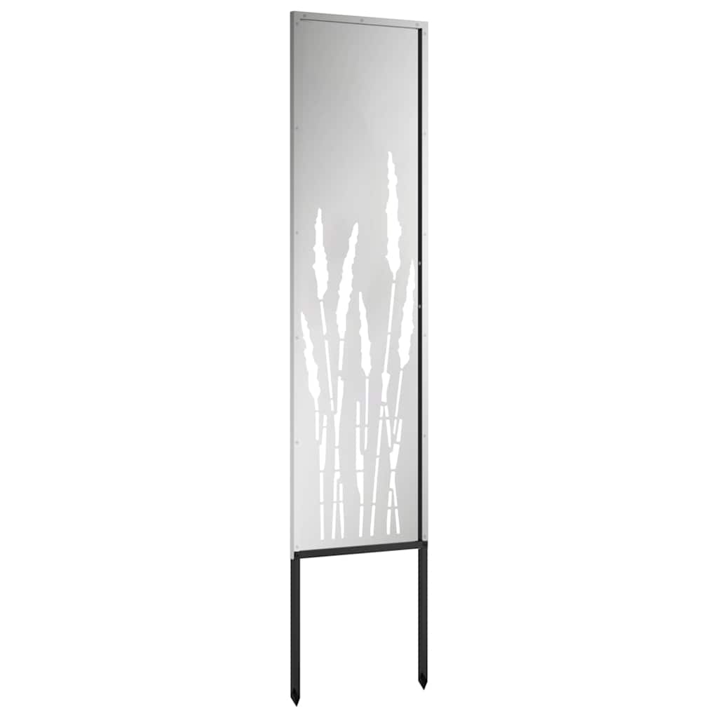 vidaXL Οθόνη Ιδιωτικότητας Κήπου Μαιανδρικό σχέδιο Ασημί 32 χ 140 εκ