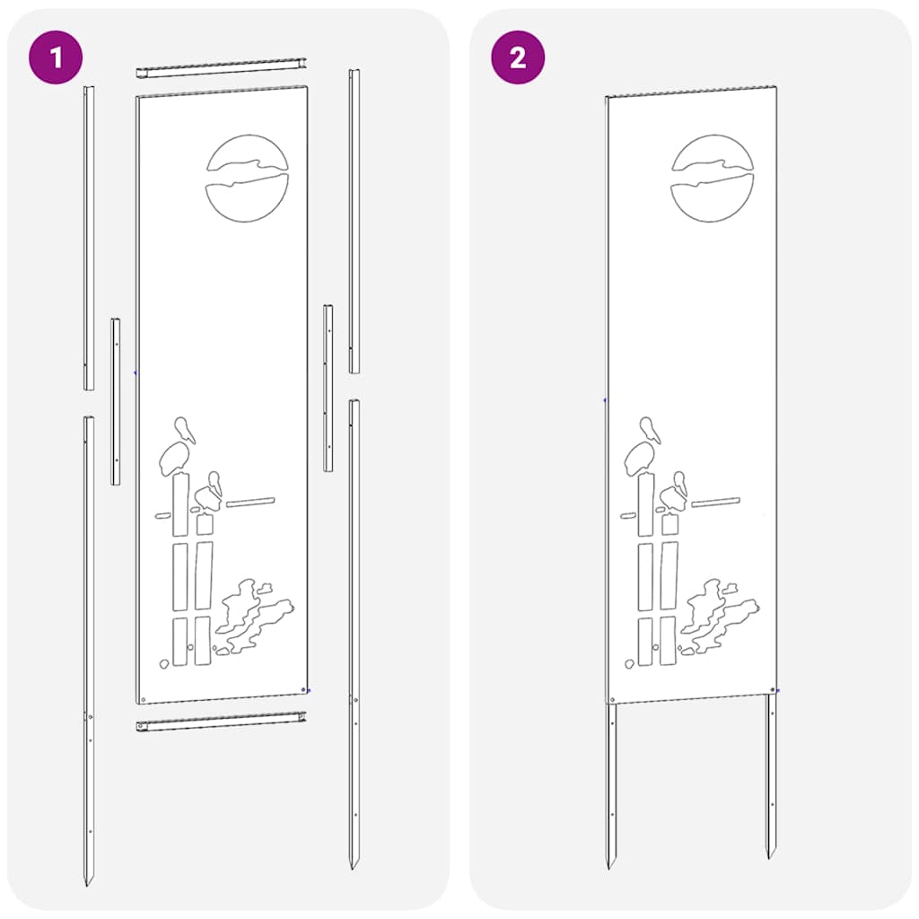 vidaXL Οθόνη Ιδιωτικότητας Κήπου Σκ rusty 32 χ 140 εκ