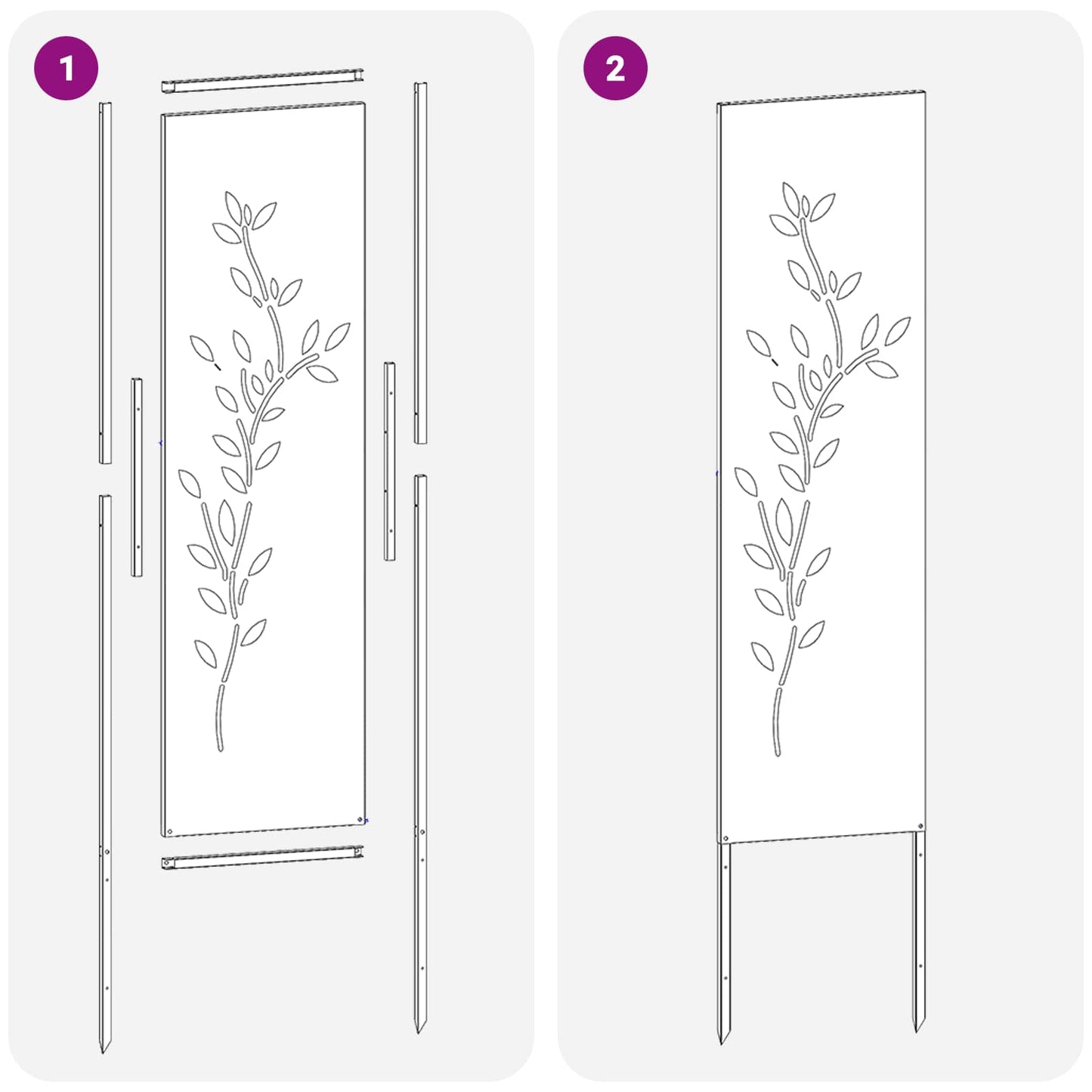 vidaXL Οθόνη Ιδιωτικότητας Κήπου Floral Ανθρακί 32 χ 140 εκ