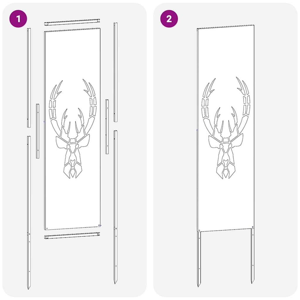 vidaXL Οθόνη Ιδιωτικότητας Κήπου Animal Print Σκ rusty 32 χ 140 εκ