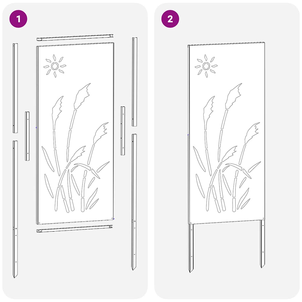 vidaXL Οθόνη Ιδιωτικότητας Κήπου Σκ rusty 50 x 140 εκ