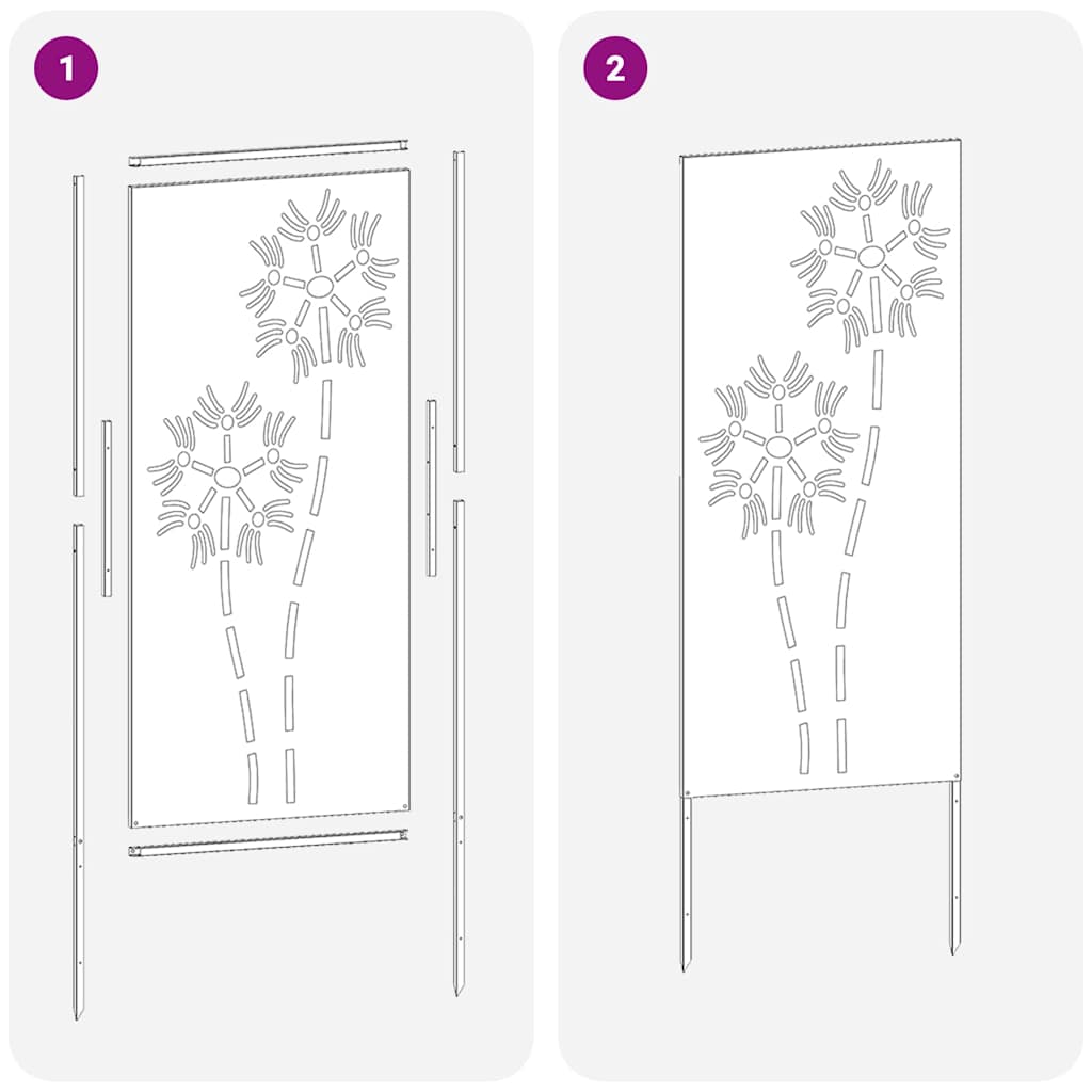 vidaXL Οθόνη Ιδιωτικότητας Κήπου Μαιανδρικό σχέδιο Ασημί 50 x 140 εκ