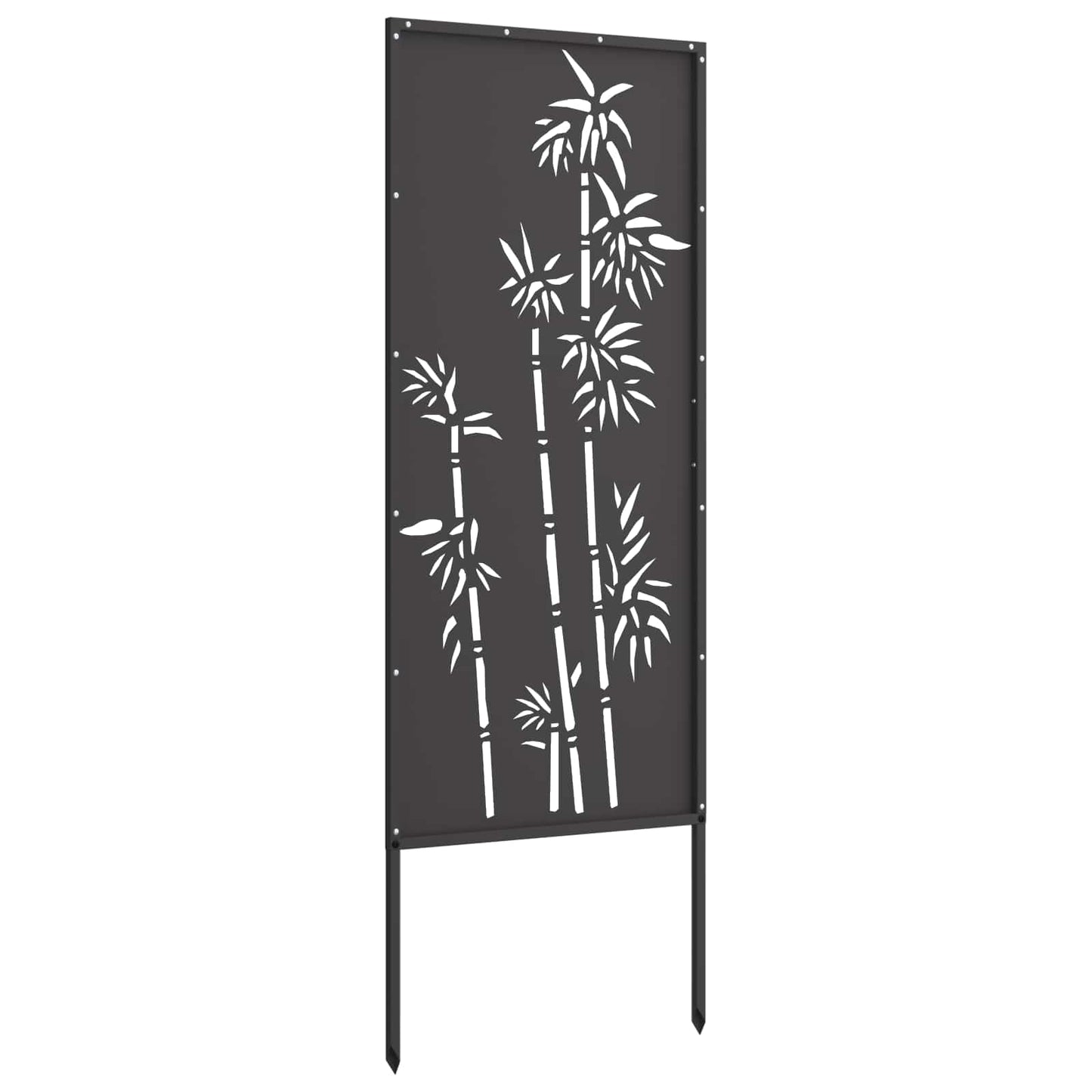 vidaXL Οθόνη Ιδιωτικότητας Κήπου Floral Μαύρο 50 x 140 εκ
