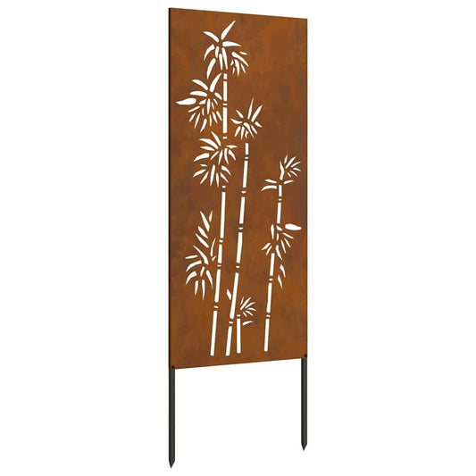vidaXL Οθόνη Ιδιωτικότητας Κήπου Floral Σκ rusty 50 x 140 εκ