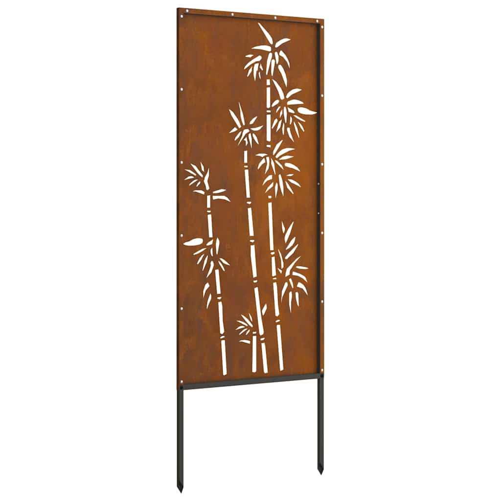 vidaXL Οθόνη Ιδιωτικότητας Κήπου Floral Σκ rusty 50 x 140 εκ